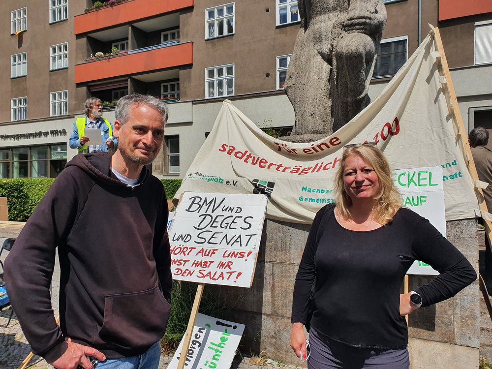 Nicole Ludwig, MdA und Christoph Wapler, Fraktionsvorsitzender in der BVV