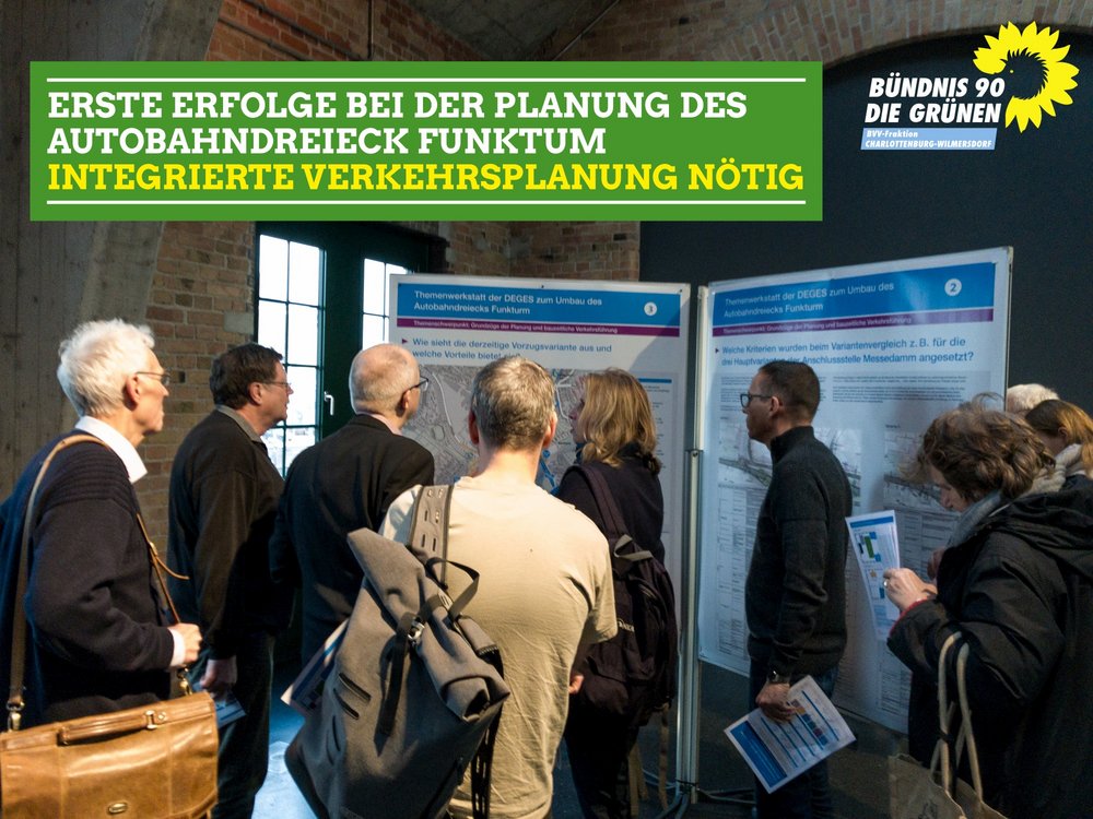 Integrierte Verkehrsplanung nötig, Erste Erfolge bei der Planung des Autobahndreieck Funkturm