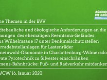 Grüne Themen in der BVV am 16.01.2020