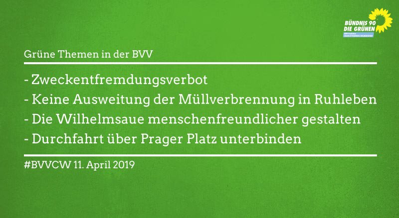 Grüne Themen in der BVV