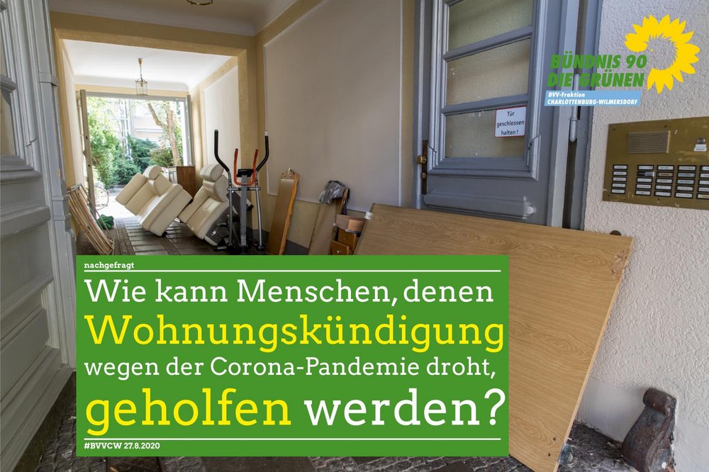 Wie kann Menschen, denen Wohnungskündigung wegen der Corona-Pandemie droht, geholden werden?