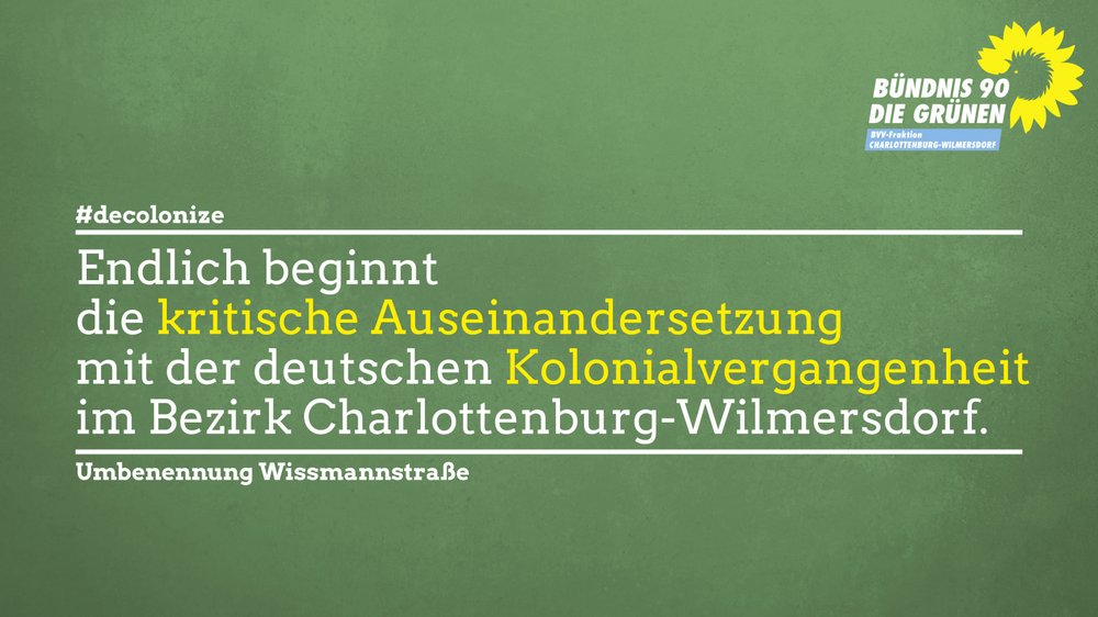 Kritische Auseinandersetzung mit der deutschen Kolonialvergangenheit im Bezirk Charlottenburg-Wilmersdorf